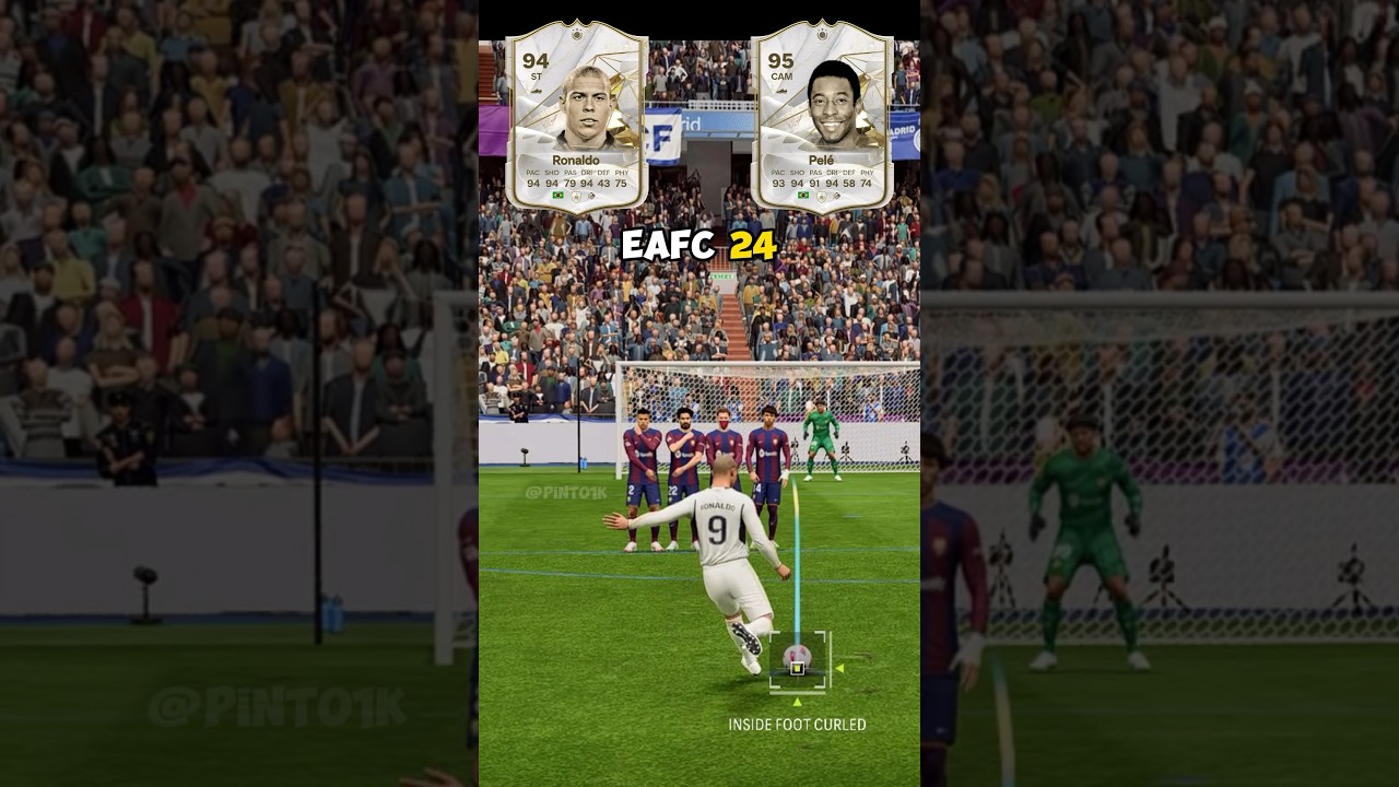 ⁣Ronaldo vs Pelé Free Kick FIFA 22 - FC 24 #fifa #football #shorts
