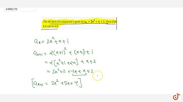 The nth term of a sequence is given by  ltmath gt  ltmrow gt  ltmsub gt  ltmi gta lt/mi gt  lt