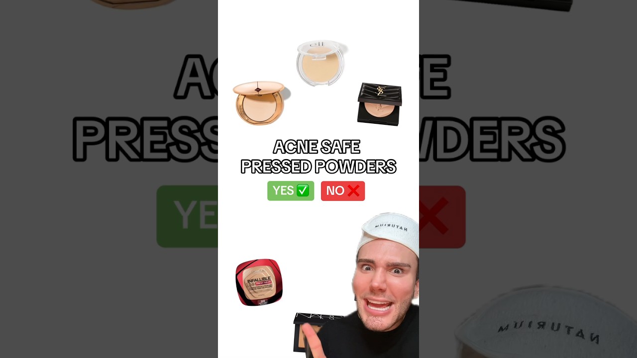 VIRAL ACNE SAFE PRESSED POWDERS!😱 (follow for more!💗) #acne #acnetreatment #makeuptutorial #makeup