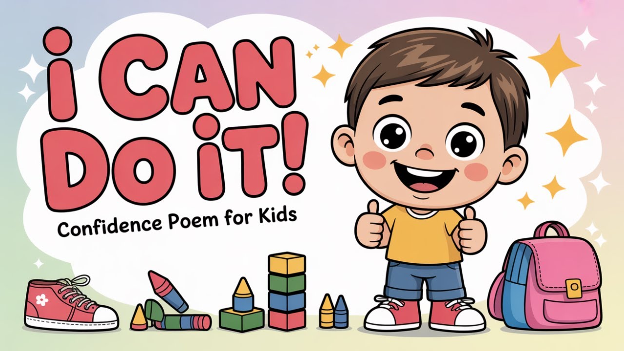 “I Can Do It! 💪 Confidence Song for Kids | Positive Thinking Poem ...