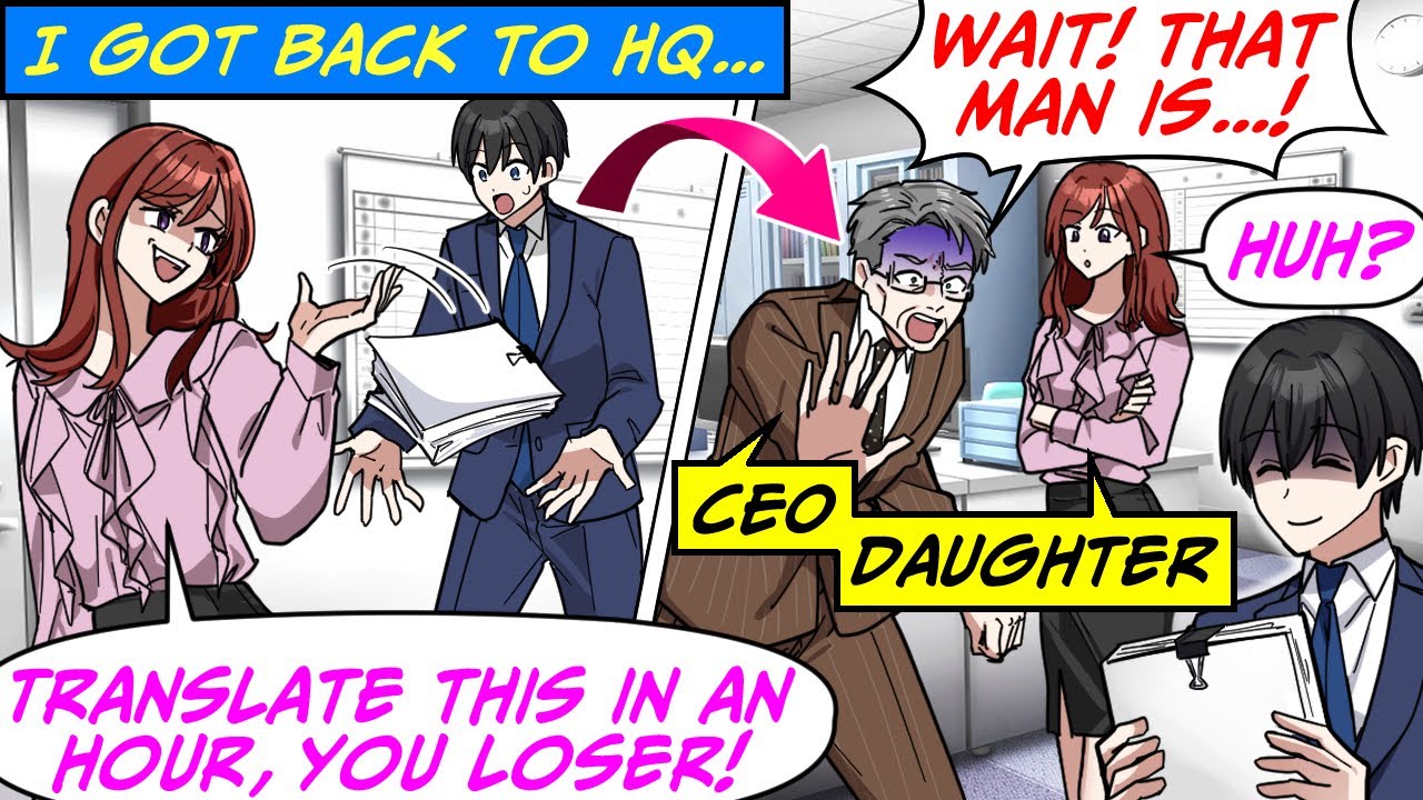 The CEO's Daughter Flung a Bunch of Docs & Tells Me To Translate in an Hour! But…[RomCom Manga Dub]