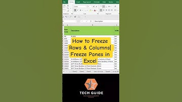 FREEZE PANES in EXCEL #excel #shortcuts #shorts