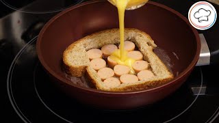 Enjoy a quick and easy egg toast sandwich for a delicious and filling snack! Breakfast in 5 min! 😊😋