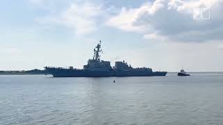 Jack H. Lucas (DDG 125) Sails Away From HII's Ingalls Shipbuilding by U.S. Navy 4,422 views 6 months ago 21 seconds