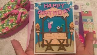 Summer Project Share: Lori Whitlock 3D Flip Flop, Tiki Bar card & Gift Card