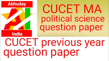 CUCET MA political science previous year question paper kaise download Karen