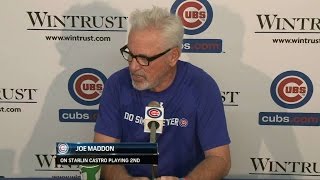 MIL@CHC: Maddon discusses Castro playing second base