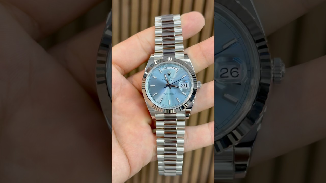 Rolex Day Date Platinum with Ice Blue Dial Reference 