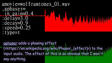 Examples of manupilation of audio with ffmpeg - aphaser