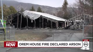 Orem officials say 27,000-square-foot house fire is being investigated as arson