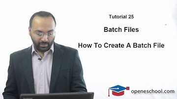 Windows Command Line Tutorials - Tutorial 25 - How to create a batch file