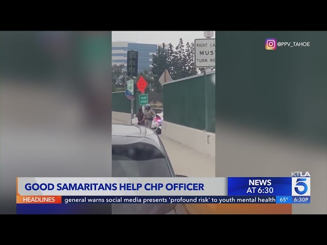 Good Samaritans race to help CHP officer