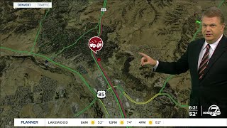 Deadly crash on NB I-25 after Castle Rock Pkwy. toward Happy Canyon Rd. backs up traffic Tuesday