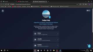 Mostrando meu Linktree feito em HTML + CSS + JS
