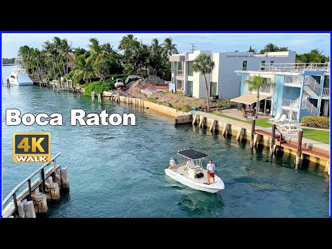 【4K】WALK Boca RATON Florida USA Travel vlog FL 4k video