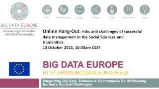 SC6 - Hang Out: Successful data management in the Social Sciences and Humanities