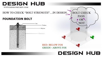 how to check bolt strength of foundation bolt ; -in solidworks simulation