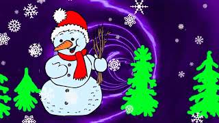 Snowman Christmas Party Background  - VJ Loop - Christmas Loop