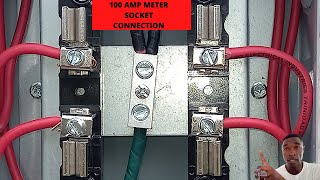 How to connect a single phase 220v 100amp meter socket with explanation (Electrical Tutorial Video)
