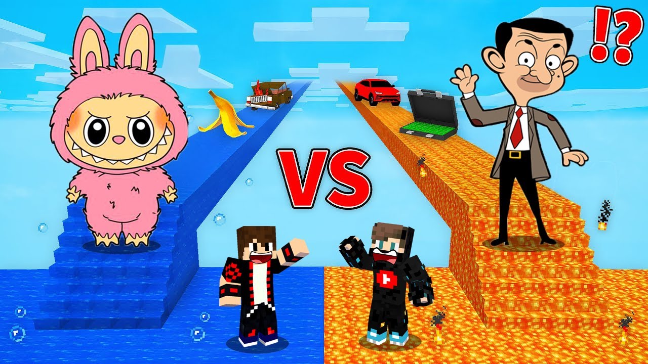 ماين كرافت : حـرب طريق حظ مستر بين ضد طريق حظ لابوبو !!؟ 🔥😱