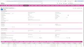 Work Order Completion Records