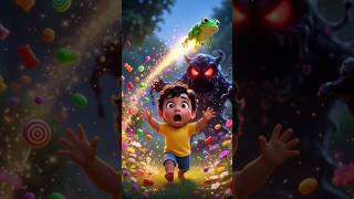 Candy Rain Surprise 🍬😄 | Frog Saved Him! 🐸🔥 | Viral Kids Story #shorts