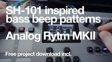 SH-101 attempts in the Analog Rytm Mk2 : Free project incl.
