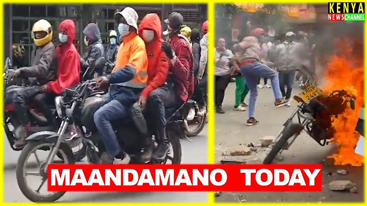 Protesters BURN Motorbike of Goons Deployed to stop Maandamano today in Nairobi CBD