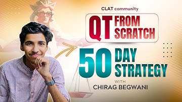 50 DAY STRATEGY | QT FROM SCRATCH | CLAT 2026 | CHIRAG BEGWANI | CLAT COMMUNITY