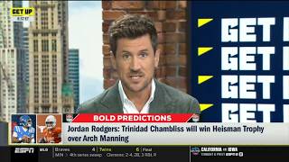 GET UP| Trinidad Chambliss will win Heisman Trophy over Arch Manning - Jordan Rodgers rips Texans QB Guide
