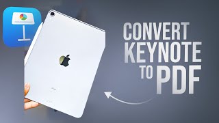 How to Convert Keynote to PDF from iPad (tutorial)