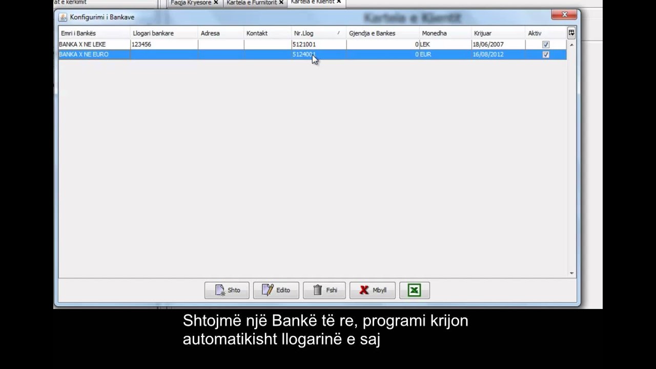 Krijimi automatik i llogarive kur krijojme nje Furnitor, Klient, Banke, Arke