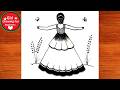 How to Draw a Cute Girl in a Dress / Easy Drawing for Kids”