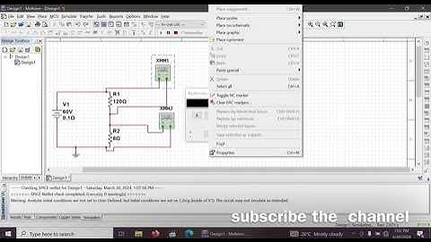 Voltage drop across a resistors in series circuit using multisim.