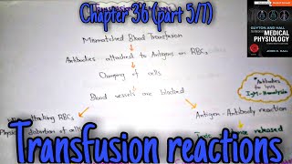 Transfusion reactions - chapter 36 (part 5/7) Guyton and Hall text book of physiology.