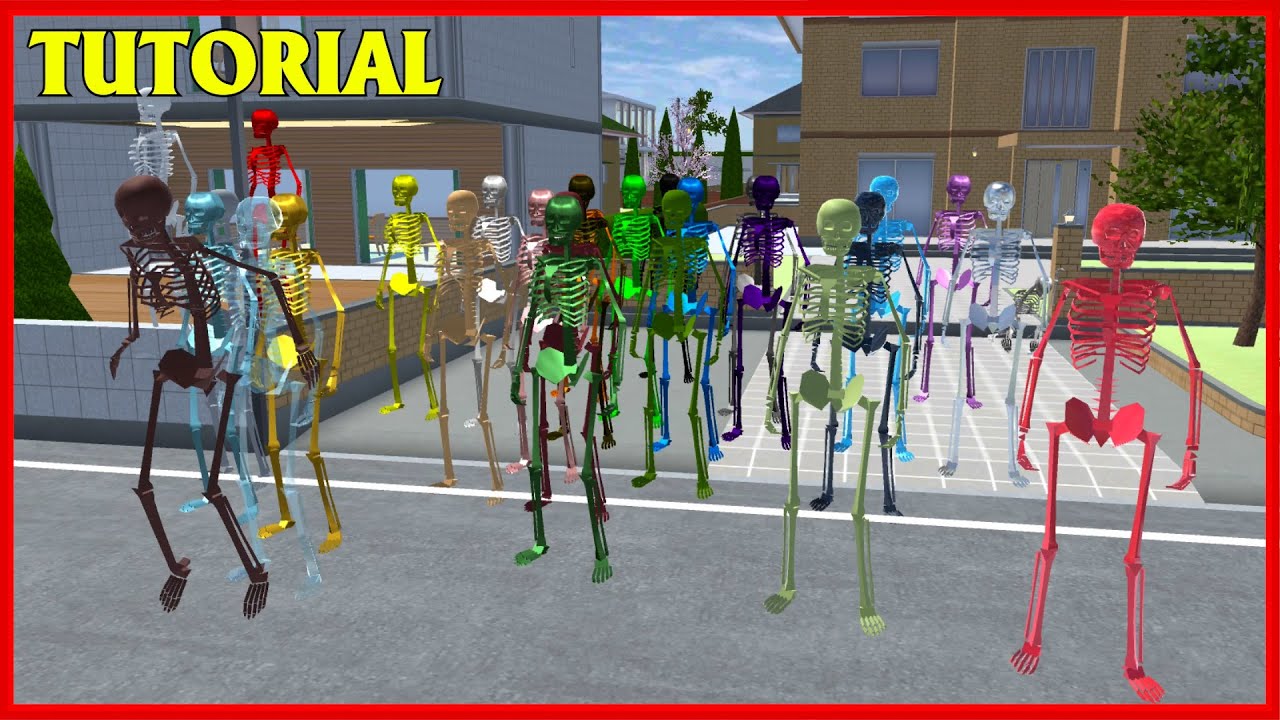 Tutorial for Creating Colorful Skeletons || SAKURA School Simulator