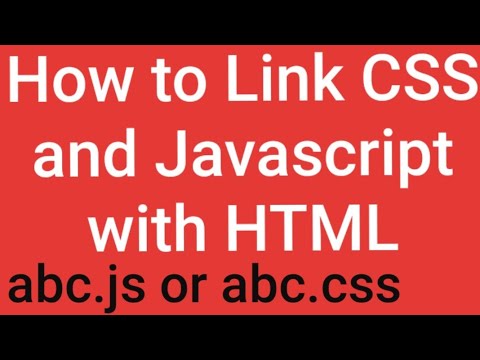 How to link CSS and Javascript pages to HTML || CSS || Javascript - YouTube