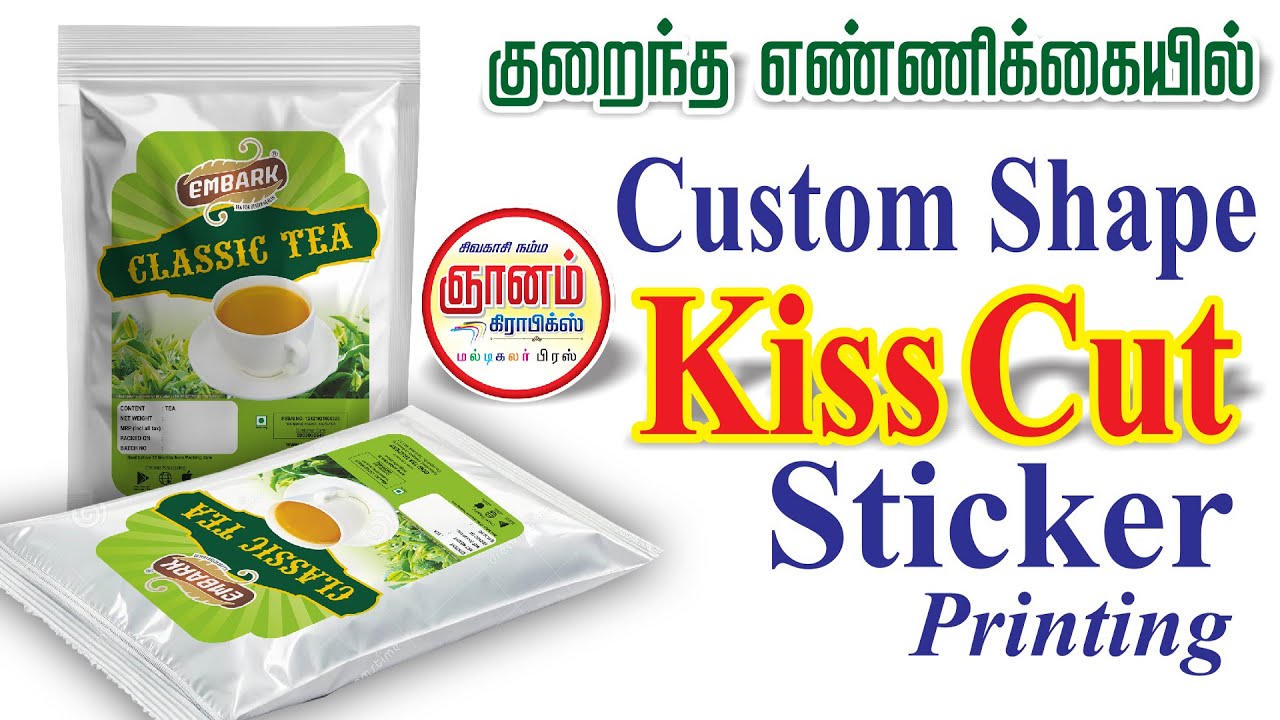 Custom Shape Packing Sticker | Aluminum Pouch Bag Sticker | Food Packing Sticker Printing