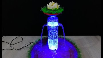 How to make Triple Tabletop Fountain with plastic bottle and Led very easy and fast / DIY
