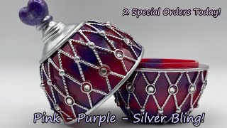 #249 Custom Resin Order Today! 2 Gorgeous Items To Make!! Rhinestone Jar & Ring Dish!