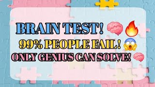 🔴 LIVE Brain Test Challenge | Only 1% Can Solve This Puzzle! 🧠🔥