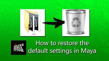 Maya tutorial | Restore the default settings/preferences and layout