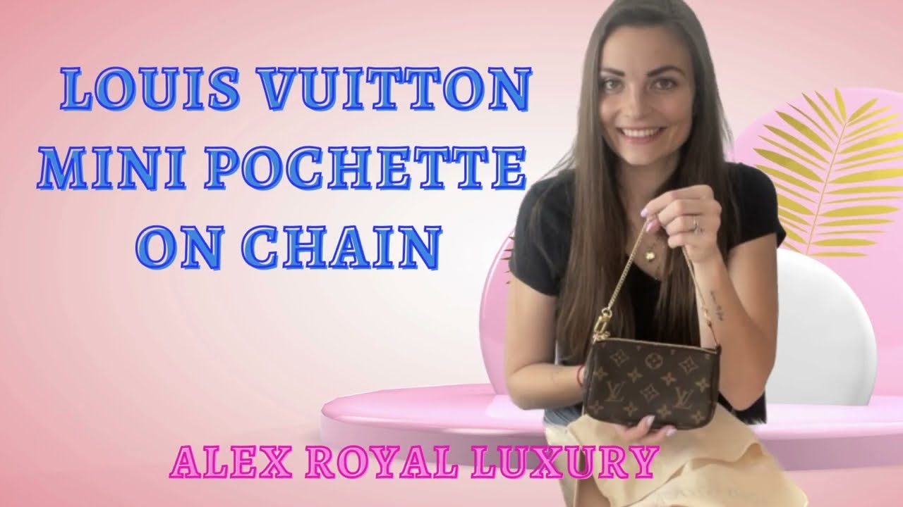 NEW! LOUIS VUITTON Mini Pochette Accessoires On Chain 