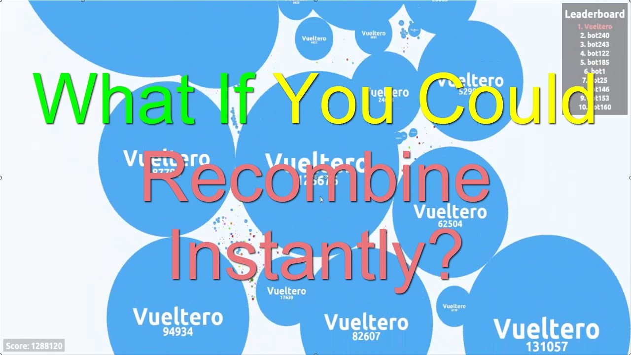 Agar.io | Instant Merging + Reaching 1 Million Points!