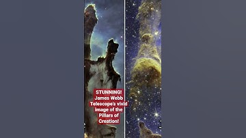 STUNNING! James Webb Telescope’s vivid image of the Pillars of Creation! #shorts