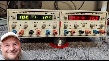 Hameg HM8001 mainframe, HM8040 triple powersupply 1997 teardown