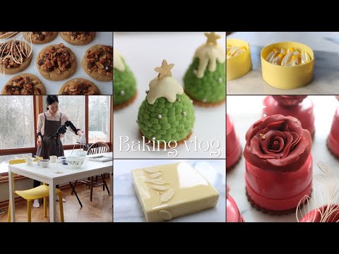 Baking Vlog  Making cakes  Cedric Grolet Cookies 