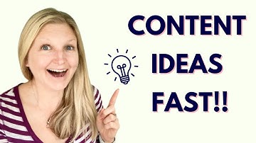 HOW TO COME UP WITH CONTENT IDEAS QUICKLY: Tons of blog post and YouTube ideas in 2 minutes or less!