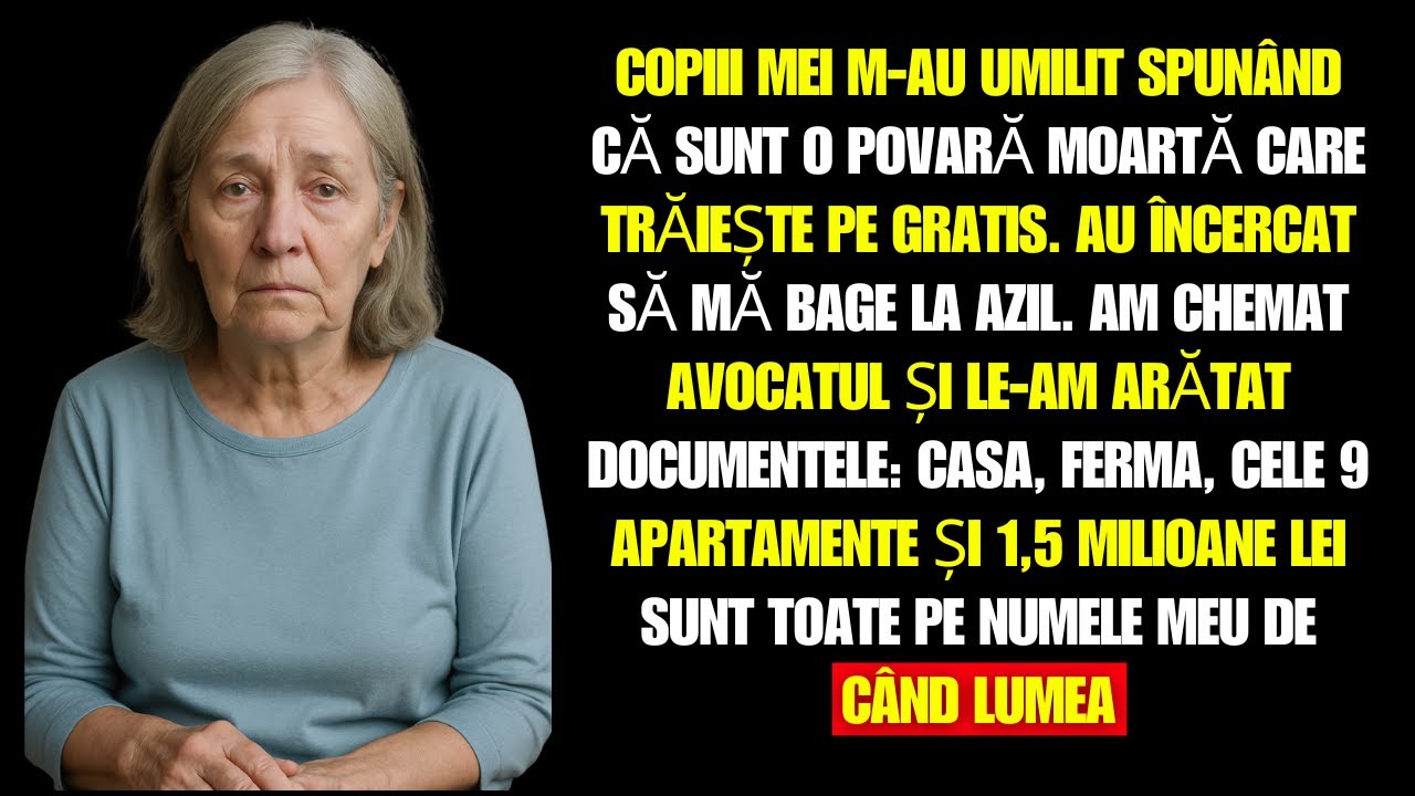 Au spus că sunt o povară… Nu se așteptau ca totul să fie ascuns în numele meu…