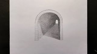 3D Tunnel | Tunnel Drawing | 3D Tunnel Drawing Easy For Beginners #3ddrawing
